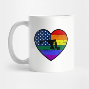 Maryland United States Gay Pride Flag Heart Mug